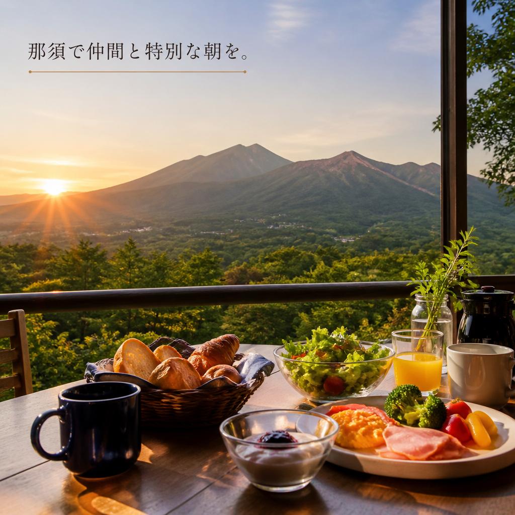 那須で仲間と特別な朝を。